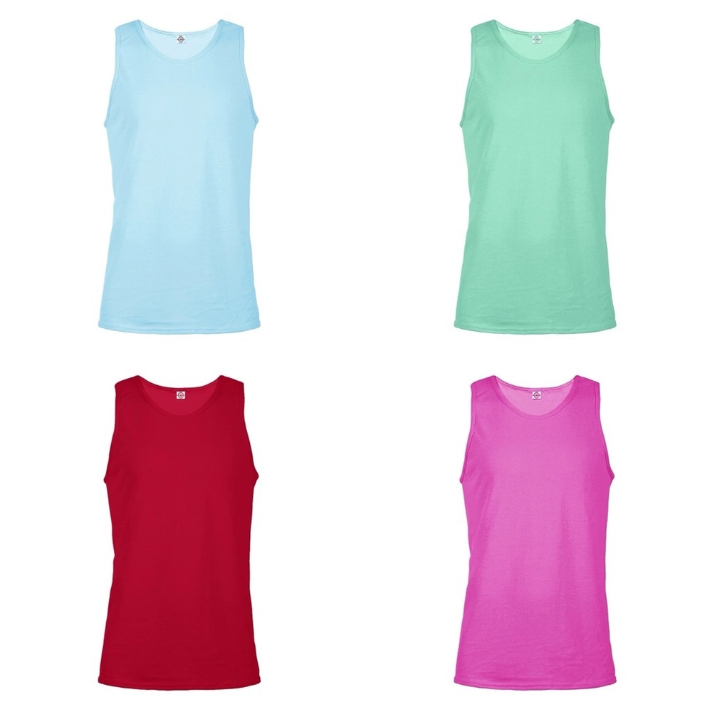 DELTA APPAREL 4 PK PRO WEIGHT ADULT TANK TOPS - SIZE XL (NEW WITH TAGS)